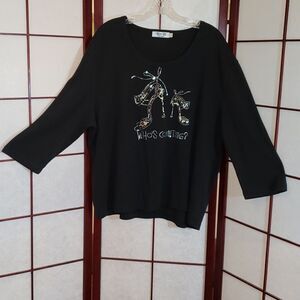 R&B Collections Leopard Rhinestone Top